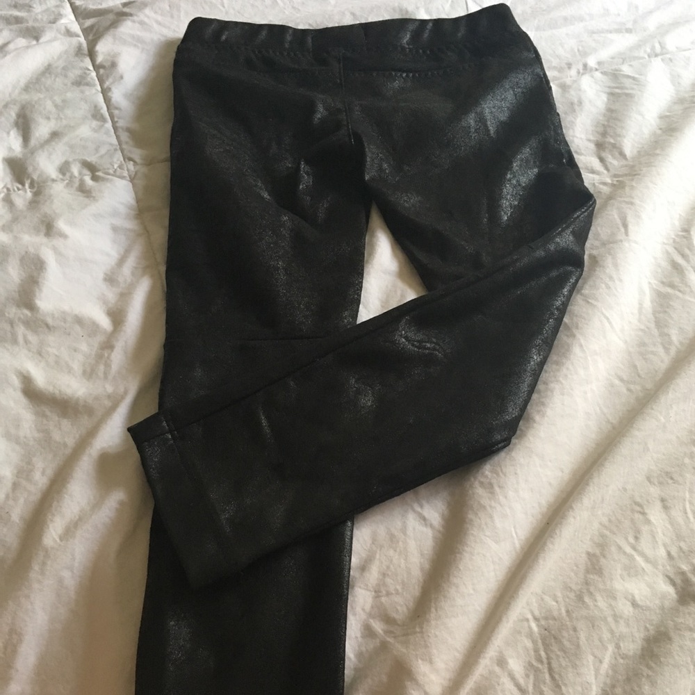 Gianni Bini girls faux leather pants, black, sz 4